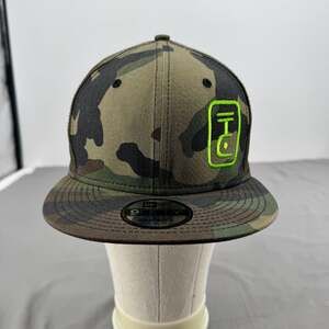 New Era 9FIFTY “Talking Cedar” Camo Snapback Hat with Neon Green Logo